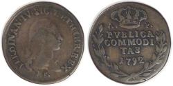 World Coins - ITALY - Naples, Ferdinand IV, 1793 P//AP, 3 Tornesi, Fine / Choice Fine