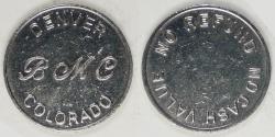 Us Coins - BMC, Denver, Colorado, Trade Token, Choice AU