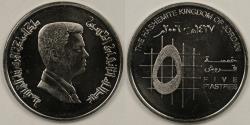 World Coins - JORDAN, Hussein, AH1427-2006, 5 Piastres, Gem BU