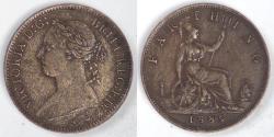 World Coins - GREAT BRITAIN, Victoria, 1885, Farthing, Choice Very Fine