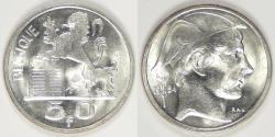 World Coins - BELGIUM, Baudouin I, 1954, 50 Francs, Choice BU