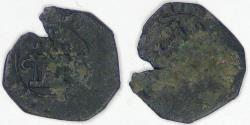World Coins - SPAIN, Philip III, 1618 C, 2 Maravedis, about Fine