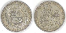 World Coins - PERU - Republic, 1924, Sol, Choice VF