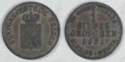 World Coins - GERMANY - Hesse-Cassel, Friedrich Wilhelm, 1851 Silber Groschen, Very Fine