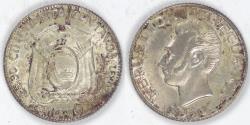 World Coins - ECUADOR - Republic, 1930, 50 Centavos, AU details