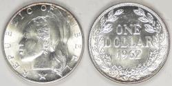World Coins - LIBERIA - Republic, 1962 Dollar, Brilliant Uncirculated