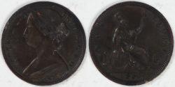 World Coins - GREAT BRITAIN, Victoria, 1863 Penny, Choice Extra Fine