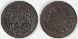 1890年 北ボルネオ　1cent MS 62 BN 1886-H British North Borneo 1 Cent Graded MS 62 BN by ANACS