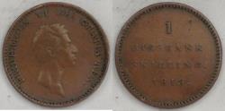 World Coins - DENMARK, Frederik VI, 1813 Rigsbankskilling, Very Fine