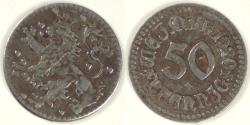 World Coins - GERMANY - City of Weimar, Notgeld Coinage, 1920, 50 Pfennig, about EF