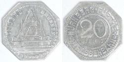 World Coins - GERMANY - Nürnberg, Bavaria (Notgeld Coinage), ND, 20 Pfennig, Choice EF / AU