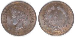 World Coins - FRANCE - 3rd Republic, 1872 A, 5 Centimes, Choice BU RB