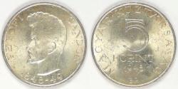 World Coins - HUNGARY - 1st Republic, 1948, 5 Forint, Brilliant Uncirculated