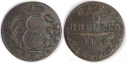World Coins - GERMANY - Duchy of Saxe-Coburg and Saalfeld, Ernst I, 1826 S, 6 Kreuzer, Fine