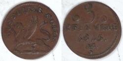 World Coins - GERMANY - Free City of Rostock, 1815 AS, 3 Pfennig, Very Fine
