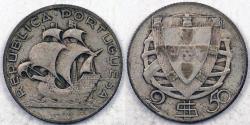 World Coins - PORTUGAL - Republic, 1933, 2½ Escudos, Very Fine