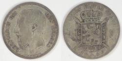 World Coins - BELGIUM, Léopold II, 1867 Franc, Choice Fine
