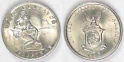 World Coins - PHILIPPINES - Commonwealth, 1945 S, 5 Centavos, Brilliant Uncirculated