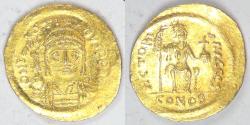 Ancient Coins - BYZANTINE EMPIRE, Justin II  (565-78 AD), circa 566 AD, Gold Solidus, graded Extremely Fine by ACCS