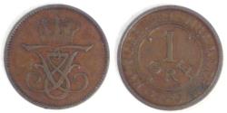 World Coins - DENMARK, Frederik VIII, 1910 ♥ VBP;GJ, Øre, Extra Fine