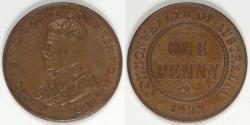 World Coins - AUSTRALIA, George V, 1933 Penny, Almost Uncirculated