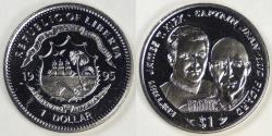 World Coins - LIBERIA - Republic, 1995 PM, Dollar (Star Trek: Generations), Gem BU Prooflike