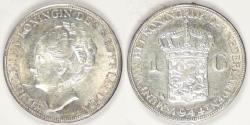 World Coins - NETHERLANDS, Wilhelmina I, 1944 P Acorn, Gulden, Unc details