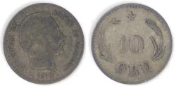 World Coins - DENMARK, Christian IX, 1874 ♥ CS, 10 Øre, Very Fine