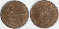 World Coins - PHILIPPINES - U.S. Territory, 1916 S, Centavo, Almost Uncirculated