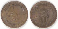 World Coins - PHILIPPINES - U.S. Territory, 1903, 1/2 Centavo, Brilliant Uncirculated BN