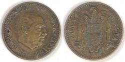 World Coins - SPAIN - Kingdom, Francisco Franco, 1947 (52) Peseta, Choice EF