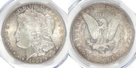 US Coins - 1902 Morgan Dollar, MS-63 PCGS