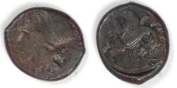 Ancient Coins - SICILY - Syracuse, 344-336 BC, Æ Trias, about Fine / about VF