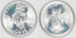 World Coins - PHILIPPINES - Commonwealth, 1938 M, 20 Centavos, Gem BU