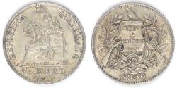 World Coins - GUATEMALA - Republic, 1900, ½ Real, Almost Uncirculated