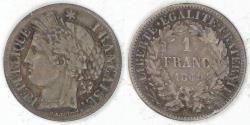 World Coins - FRANCE - 2nd Republic, 1849 A, Franc, Choice VF