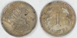 World Coins - FINLAND - Republic, 1926 S, Markkaa, AU details
