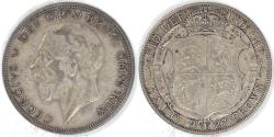 World Coins - UNITED KINGDOM OF GREAT BRITAIN, George V, 1927, ½ Crown, EF / Choice VF