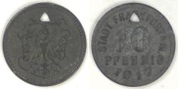 World Coins - GERMANY - Frankfurt am Main, Hesse-Nassau (Notgeld Coinage), 1917, 10 Pfennig, Extra Fine