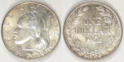 World Coins - LIBERIA - Republic, 1962 Dollar, Choice BU