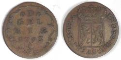 World Coins - NETHERLANDS - Gelderland, Dutch Republic, 1793 Duit, Choice Fine