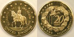World Coins - GREAT BRITAIN, 2003, 20 Euro Cents, Gem Proof Deep Cameo