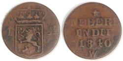 World Coins - NETHERLANDS EAST INDIES - Island of Sumatra, 1840 W Cent / Duit, Fine