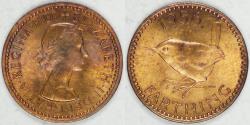 World Coins - GREAT BRITAIN, Elizabeth II, 1956 Farthing, Choice BU