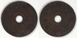 World Coins - FAEROE ISLANDS - Danish State, Christian X, 1941, 2 Øre, EF details