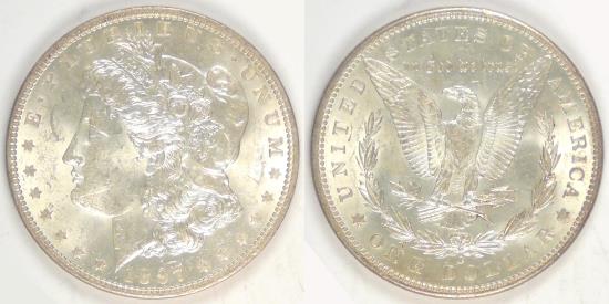 US Coins - 1897-O Morgan Dollar, MS-61 CAC