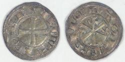 World Coins - SPAIN - Kingdom of Castile and Leon, Alfonso VI (1073-1109) AR Denier, Choice Extra Fine