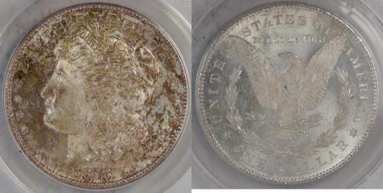 US Coins - 1878-S Morgan Dollar graded MS-63 by ANACS
