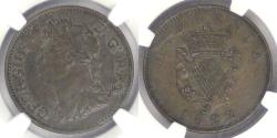 World Coins - IRELAND - United Kingdom, George IV, 1822, ½ Penny, AU-55 BN NGC