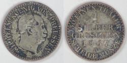 World Coins - GERMANY - Prussia, Wilhelm I, 1867 A, Silbergroschen, Extra Fine